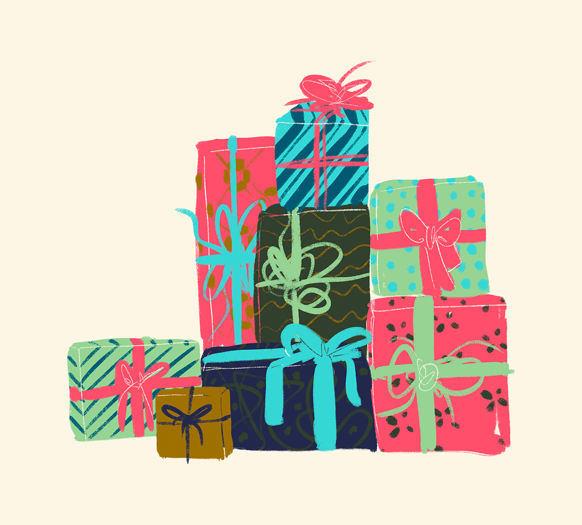 Illustration of a Set of Gifts