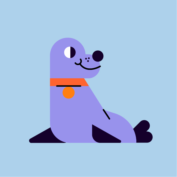 Cute illustration of a seal